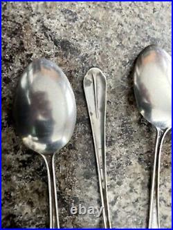 Sterling Silver Spoon Set Of 5 Weidlich Devotion Pattern