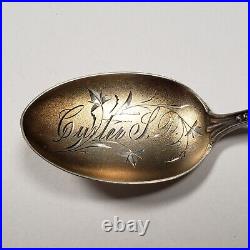 Sterling Souvenir Spoon Custer South Dakota Near Mint Hand Engraved FL0836
