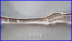 Sterling Souvenir Spoon Miles City, Montana, No Monogram, Cowboy Handle