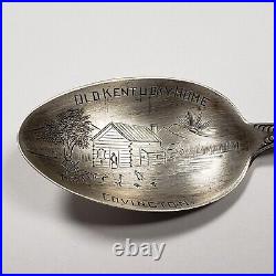 Sterling Souvenir Spoon Old Kentucky Home Covington Engraved 1902 FL0808