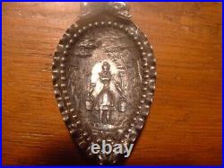 Superb Antique Continental Sterling Spoon with St. George Dragon Dolphins Maiden