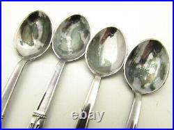 Sweden Flowers Souvenir Collector Spoon Cesons Sterling Silver Set of 6 with case
