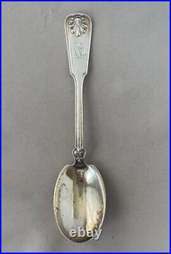 TIFFANY & CO Shell & Thread Sterling Silver Preserve Spoon 7 1/4 c. 1905S783