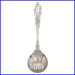 Tiffany &Co Sterling Christopher Columbus Globe Bowl Souvenir Spoon marked 37.2g