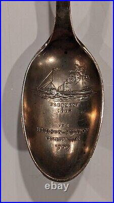 Tiffany Co Sterling Souvenir Spoon Hudson Fulton Celebration 1909 Antique