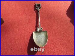 Tucson AZ Mining Sterling Silver Souvenir Spoon Donkey pick shovel nugget Ore