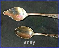 Two Vintage Antique Sterling Silver Salem Witch Souvenir Halloween Spoons