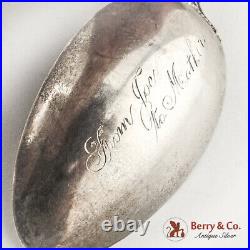 US Army Navy Souvenir Spoon Battleship Bowl Gorham Sterling Silver Mono