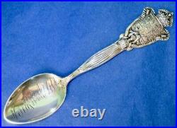 Vankleek Hill Ontario Antique Art Nouveau Sterling Silver Souvenir Spoon