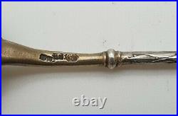 Very Nice Sterling Silver Napoleon Enamel Bowl Souvenir Spoon Circa 1900