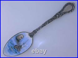 Very Rare Sterling & Enamel GORHAM Souvenir Spoon BATTLE OF MANILA BAY 1898