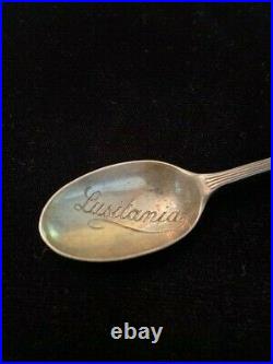 Very Rare Sterling Silver Souvenir Spoon The Cunard Steamship Co RMS Lusitania
