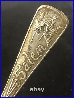 Victorian Durgin sterling silver Salem witch melon spoon JL 081421aD@ZF