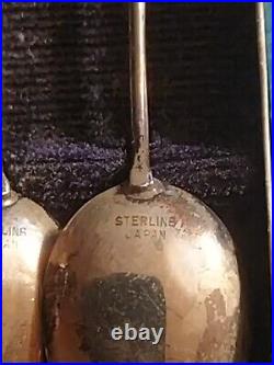 Vintage 1960-70s East Japan? 6x Sterling Silver spoon? Souvenir collection