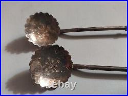 Vintage 1960-70s Japan? 2x Sterling Silver spoons? Traditional souvenirs