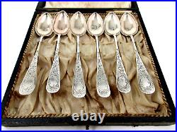 Vintage 830 Silver Spoon Set A Frisch Christiania Norway Anthonius Frisch WithBox