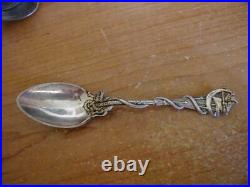 Vintage Daniel Low Gorham Sterling Witch Cat Souvenir Spoon 4 1/4
