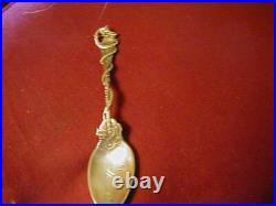 Vintage Daniel Low Gorham Sterling Witch Cat Souvenir Spoon 4 1/4