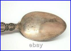Vintage FLINT MICHIGAN VEHICLE CITY Sterling Silver Souvenir Spoon