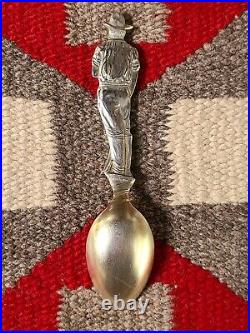Vintage Figural Miner Tonopah Nevada'Struck It At Last' Sterling Silver Spoon