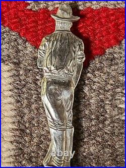 Vintage Figural Miner Tonopah Nevada'Struck It At Last' Sterling Silver Spoon