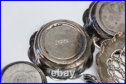 Vintage LOT of ANTIQUE Sterling Silver Tableware Salt Dishes, Spoons, Etc