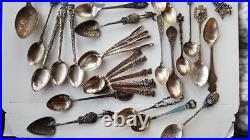 Vintage Large Lot Of Silver 925 800 & 835 Spoons #bb517