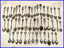 Vintage Lot of Silver Plated Flatware Souvenir Spoon Demitasse Craft NO STERLING