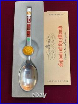 Vintage Michelsen Zodiac Spoon Of The Month October Sterling Silver Boxed
