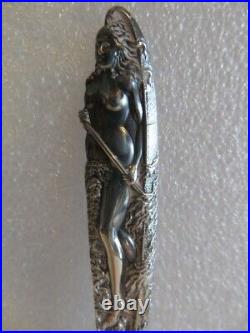 Vintage Naked Lady Mt. Clemens Souvenir 5 1/2 Sterling Silver Spoon 24grams