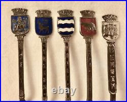 Vintage Norway Sterling Spoons DAVID ANDERSEN And AKSEL HOLMSEN Lot of 5