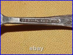 Vintage Old Souvenir Schenectady Ny Clam Shell Us Sterling Co Spoon