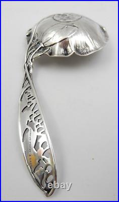 Vintage Signed Shreve Sterling Silver Figural Poppy San Francisco Souvenir Spoon
