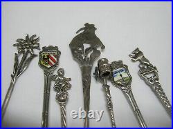 Vintage Silver Spoons European Souvenirs approx 220 grams 800 Silver