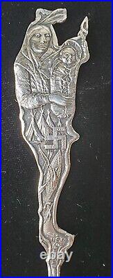 Vintage Souvenir Sterling Silver Spoon Native American Pikes Peak Papoose