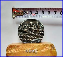 Vintage Sterling Silver 925 Old Art Souvenir Stone Rare Architecture Collector
