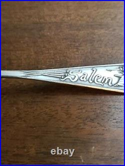 Vintage Sterling Silver Daniel Low Salem Massachusetts Flying Witch Spoon