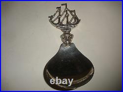 Vintage Sterling Silver English Mappin & Webb Figural Ship Spoon