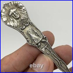 Vintage Sterling Silver Souvenir Spoon Oklahoma City 925 Engraved Early 1900s