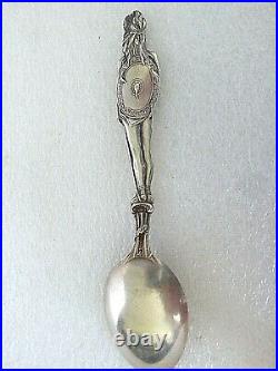 Vintage Sterling Silver Souvenir spoon Native American Full Body Indian Chief