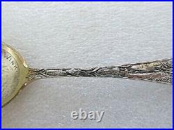 Vintage Sterling Silver Souvenir spoon Native American Indian Catskill RV Winkle