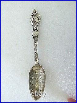 Vintage Wallace Sterling Silver Souvenir spoon Native American Indian Niagara