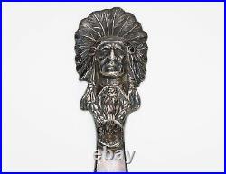 Vintage William B. Kerr American Indian Chief Sterling Silver Letter Opener