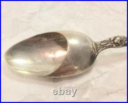 Wallace Rose Pattern Antique Sterling Silver Hooded Medicine or Feeding Spoon