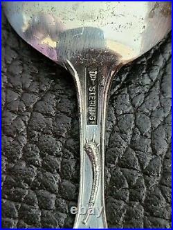 Watson Mechanics Sterling Silver Souvenir Spoon Cowboy Buffalo Indian Territory
