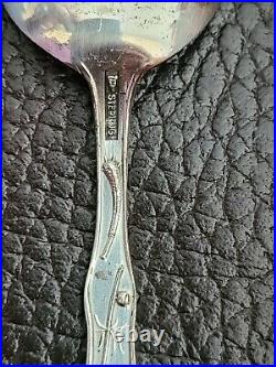 Watson Mechanics Sterling Silver Souvenir Spoon Cowboy Buffalo Indian Territory