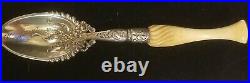 Whiting 2888 Sterling Silver & Ivory Demitasse Cincinnati Souvenir Spoon ca1890