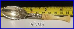 Whiting 2888 Sterling Silver & Ivory Demitasse Cincinnati Souvenir Spoon ca1890