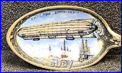 Zeppelin II & Graf Von Zeppelin Double Portrait 800 Silver Souvenir Spoon Rare