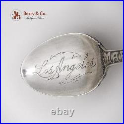 Zodiac March Souvenir Spoon Los Angeles Engraved Bowl Wallace Sterling Silver